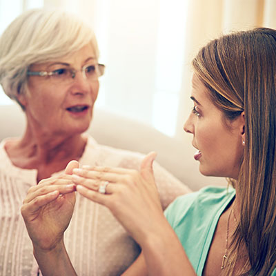 Patientin und Behandlerin